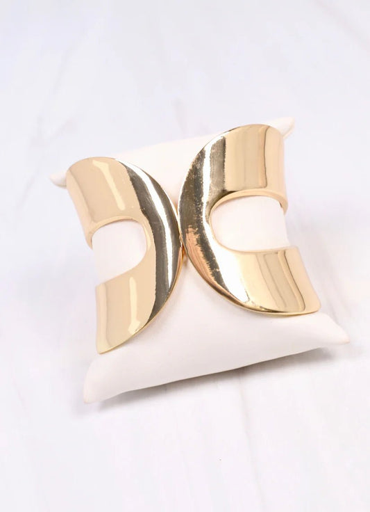 WELDON CUFF BRACELET - SHINY GOLD - Gopher Lane Boutique & Gifts