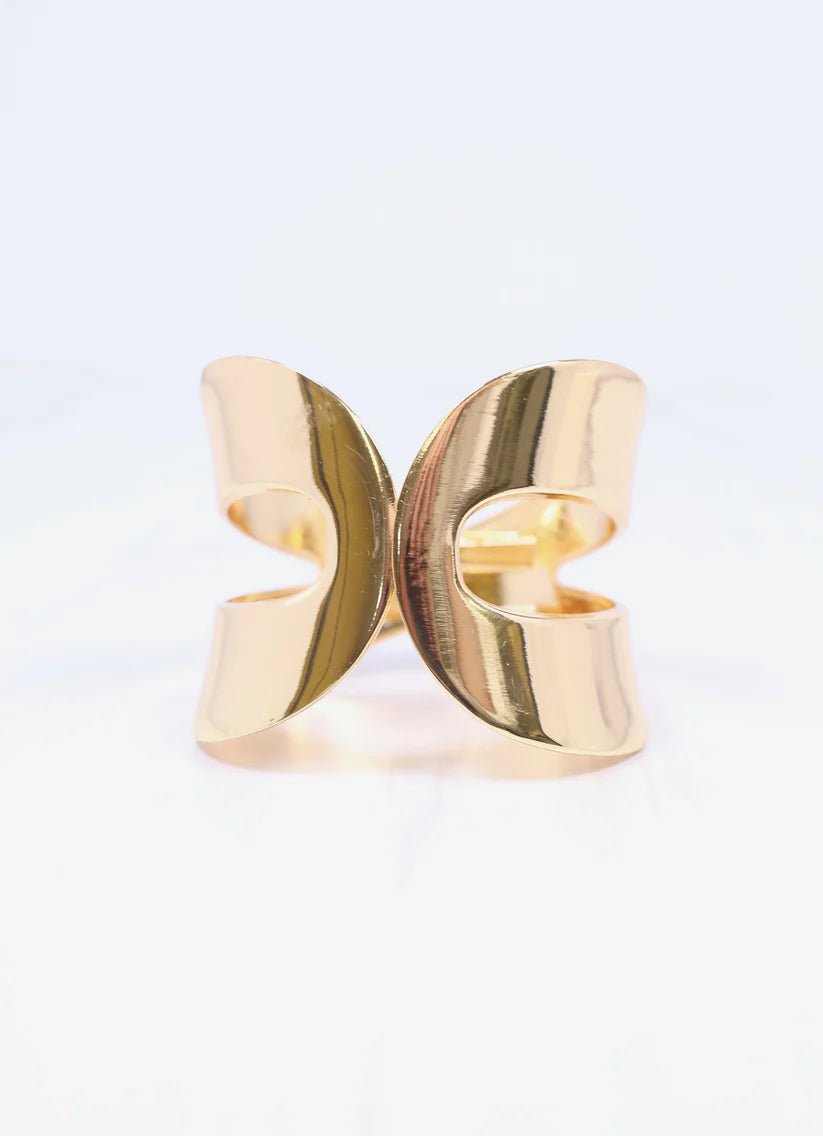 WELDON CUFF BRACELET - SHINY GOLD - Gopher Lane Boutique & Gifts