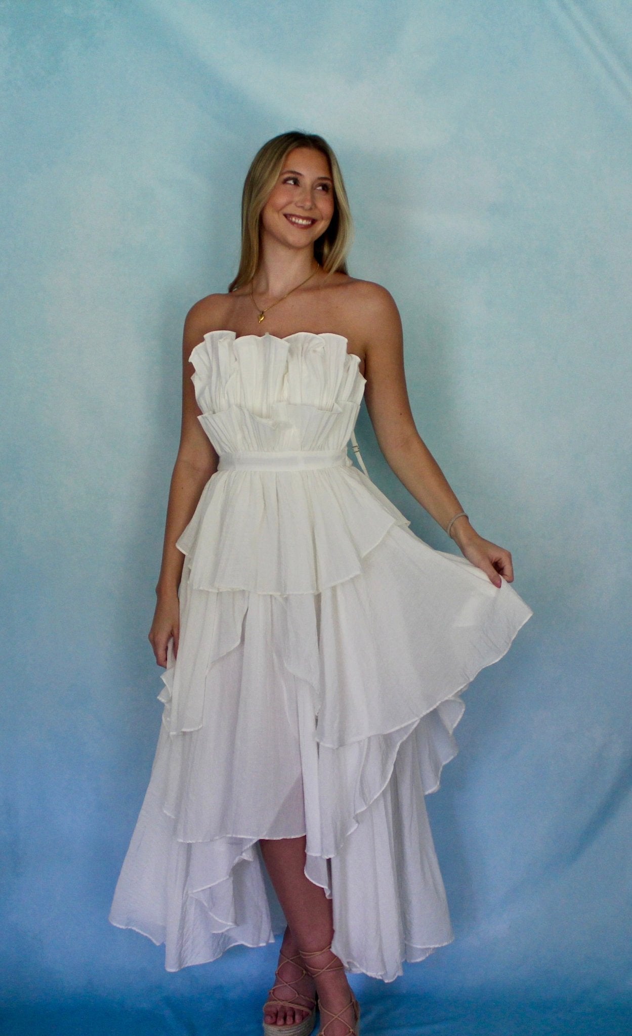 WHITE CARRIE DRESS - Gopher Lane Boutique & Gifts
