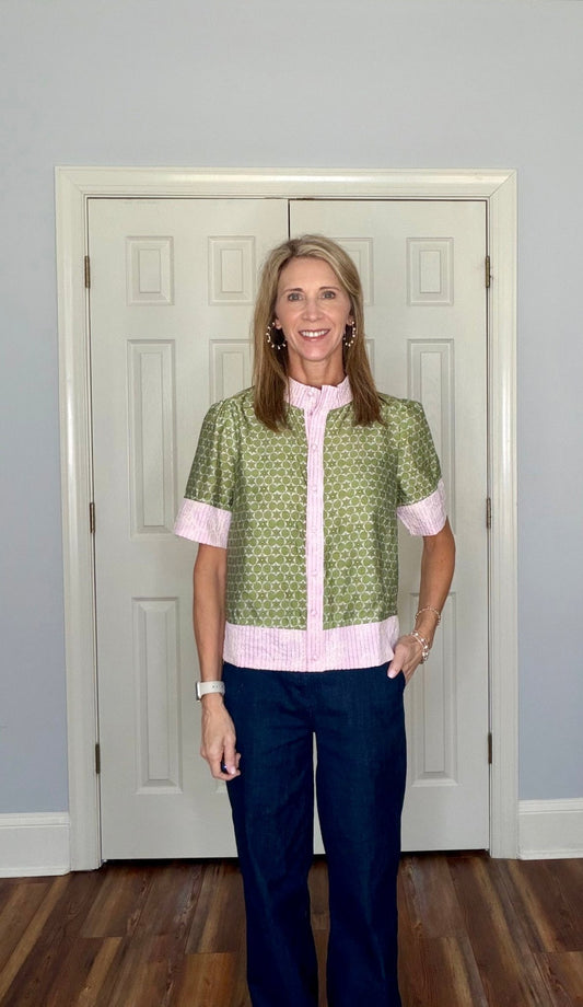 WILLA GEOMETRIC COLOR BLOCK TOP - Gopher Lane Boutique & Gifts
